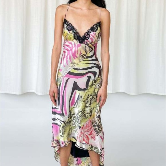 Mary L Couture Silk Zebra Print Dress - Picture 3 of 16